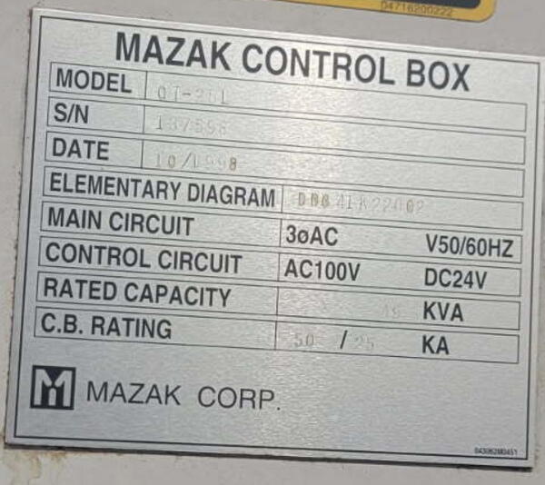 Two Spade Machinery LLC - 1998 Mazak QUICK TURN 25L